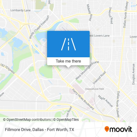 Fillmore Drive map