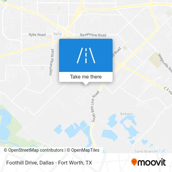 Foothill Drive map