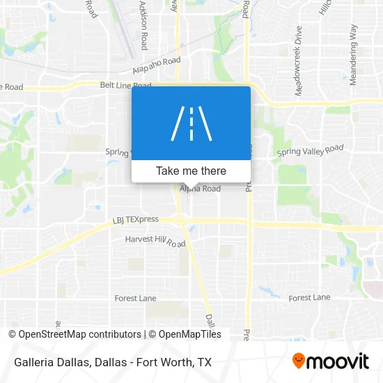 Galleria Dallas map