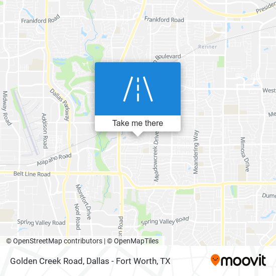 Golden Creek Road map