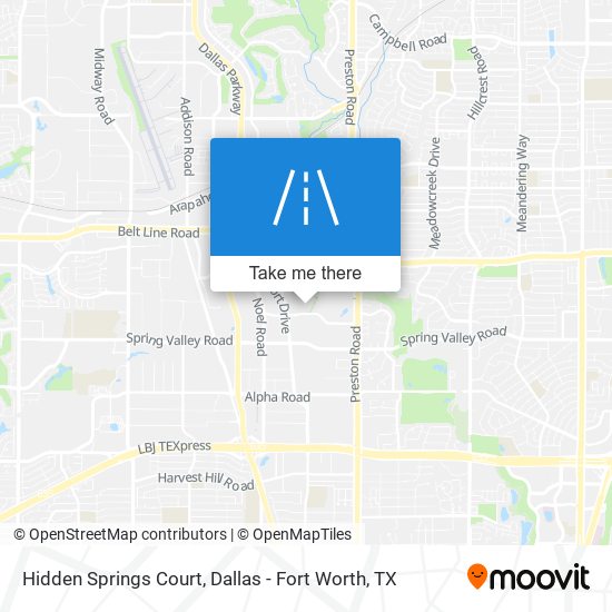 Hidden Springs Court map