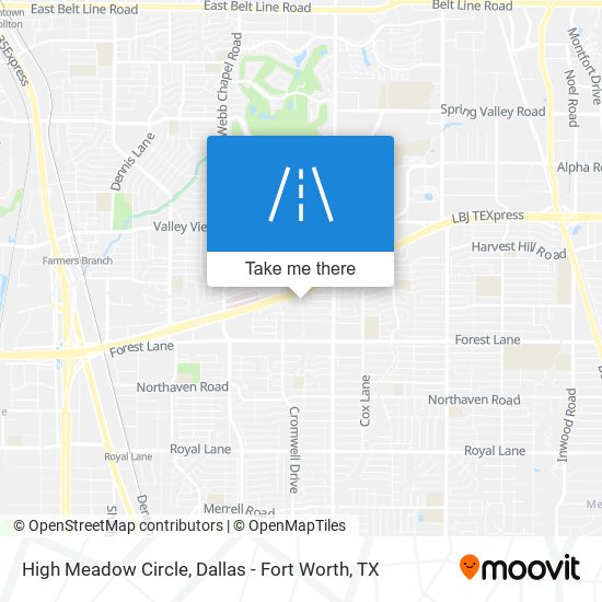 High Meadow Circle map