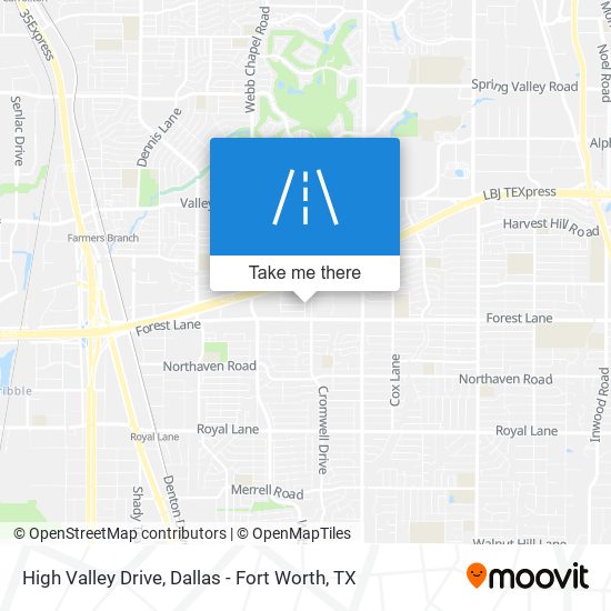 High Valley Drive map
