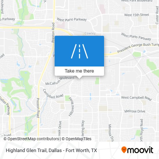 Mapa de Highland Glen Trail