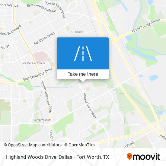 Highland Woods Drive map