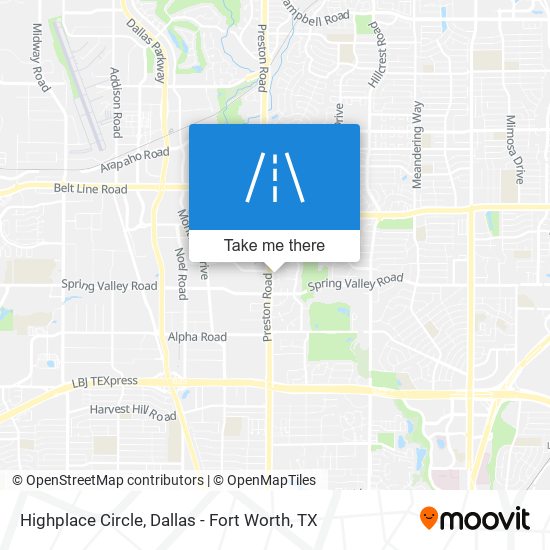 Highplace Circle map