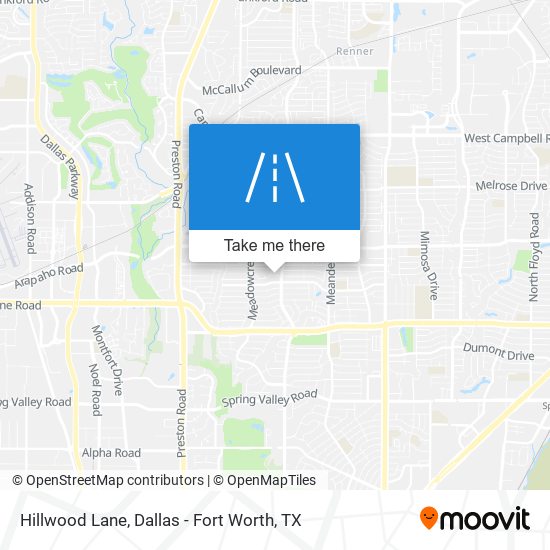 Hillwood Lane map