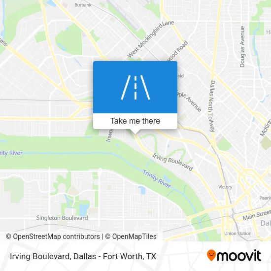 Irving Boulevard map