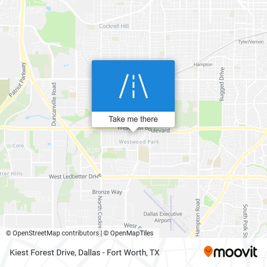 Kiest Forest Drive map