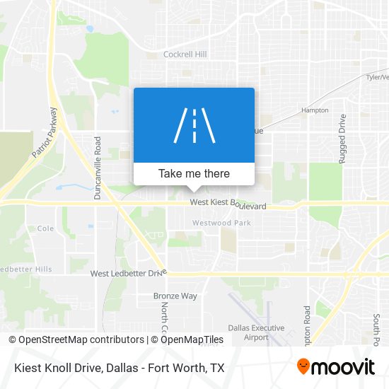 Kiest Knoll Drive map