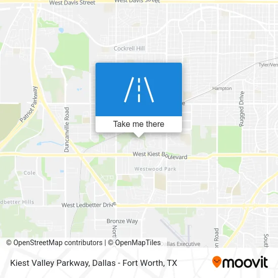 Kiest Valley Parkway map