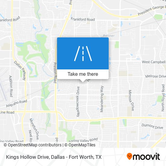 Kings Hollow Drive map