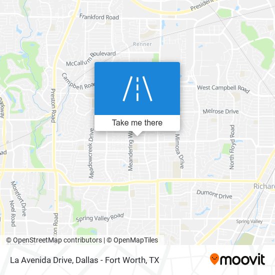 La Avenida Drive map