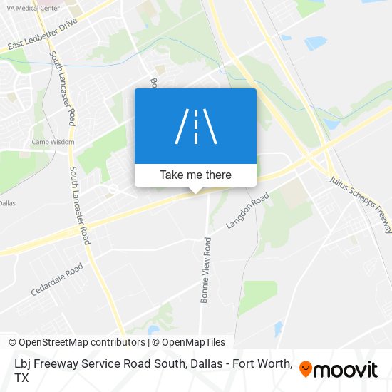 Lbj Freeway Service Road South map