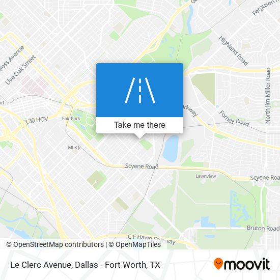 Le Clerc Avenue map