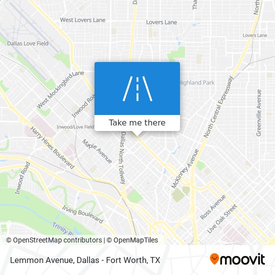 Lemmon Avenue map