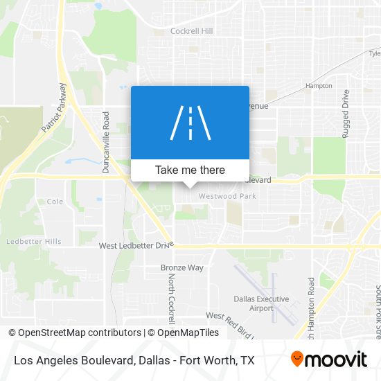 Los Angeles Boulevard map