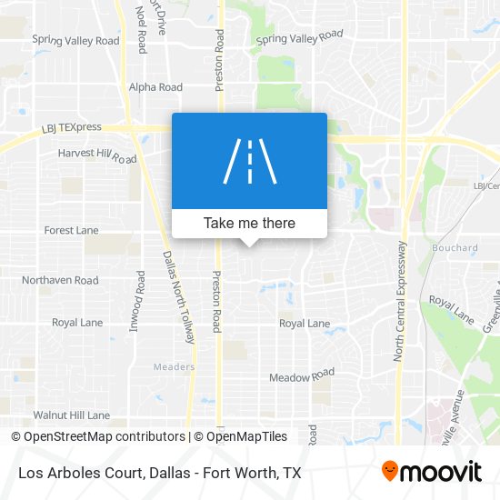 Los Arboles Court map