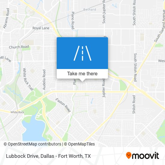 Lubbock Drive map