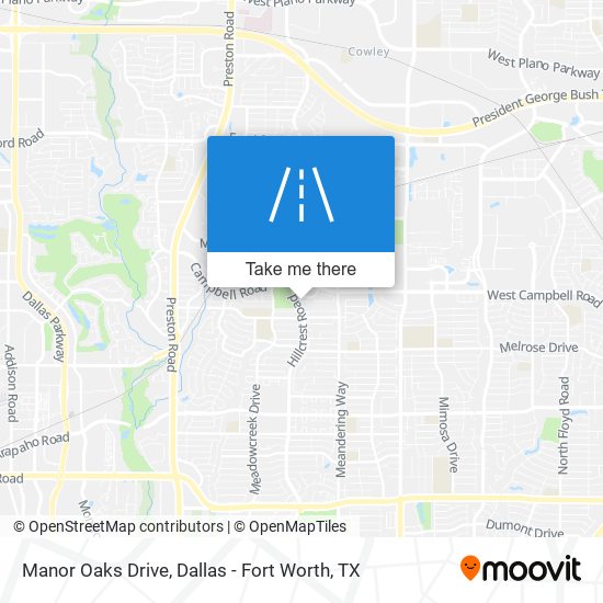 Manor Oaks Drive map