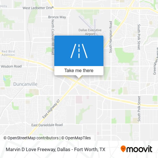 Mapa de Marvin D Love Freeway