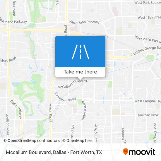 Mapa de Mccallum Boulevard