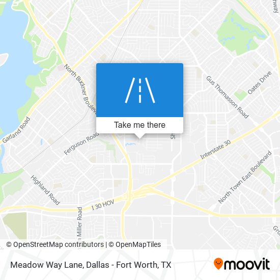 Meadow Way Lane map