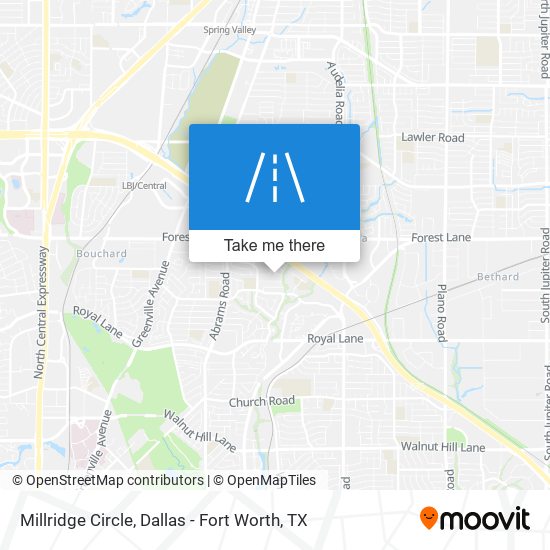 Millridge Circle map