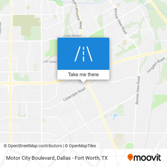Motor City Boulevard map