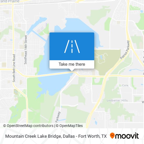 Mountain Creek Lake Bridge map