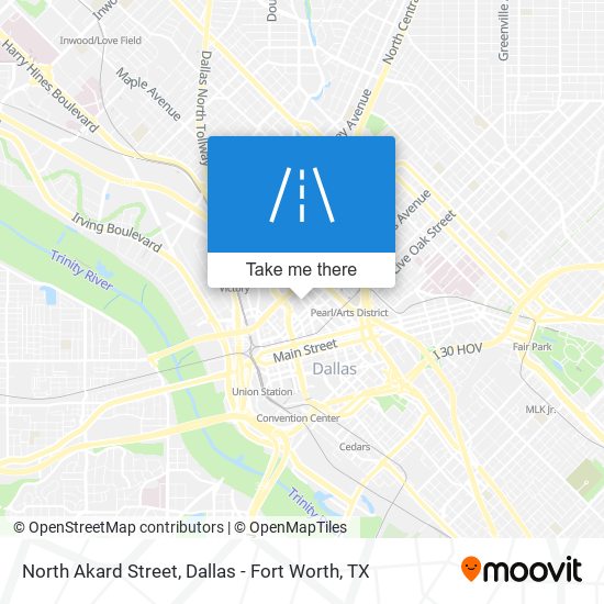 North Akard Street map