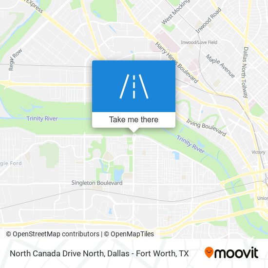 North Canada Drive North map