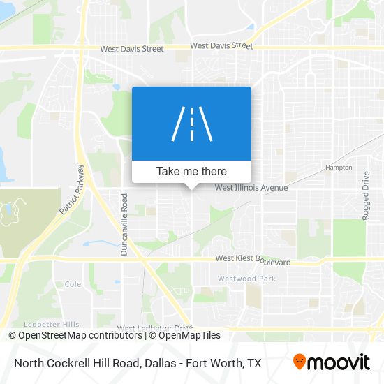 North Cockrell Hill Road map