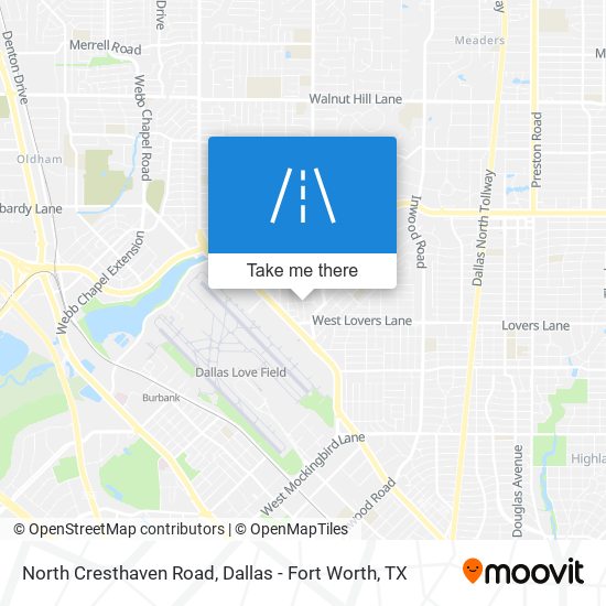 North Cresthaven Road map