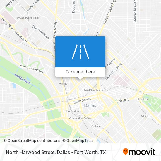 North Harwood Street map