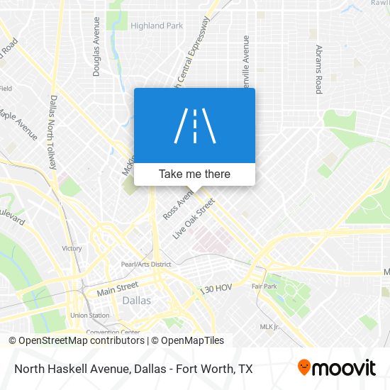 North Haskell Avenue map