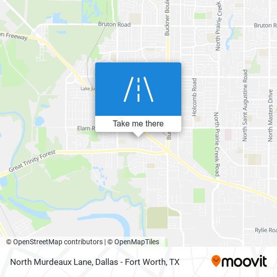 North Murdeaux Lane map