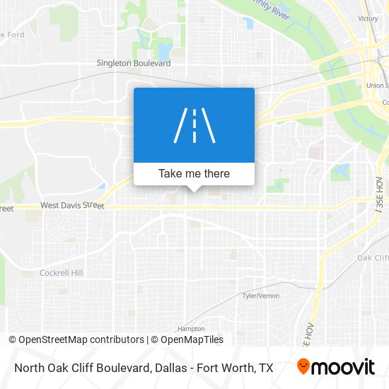 North Oak Cliff Boulevard map