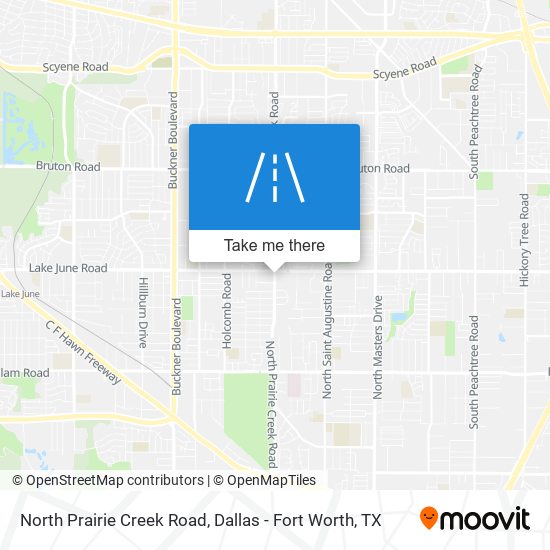 North Prairie Creek Road map
