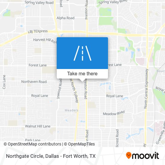 Northgate Circle map