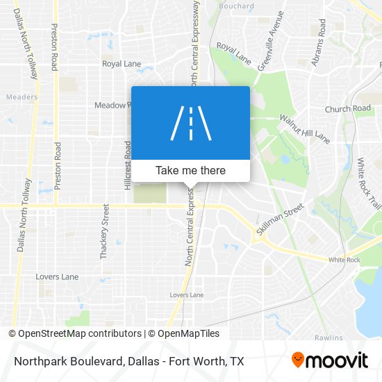 Northpark Boulevard map