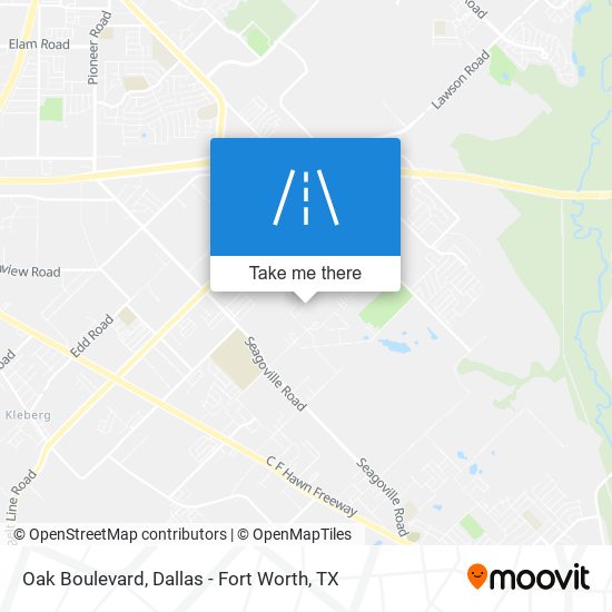 Oak Boulevard map