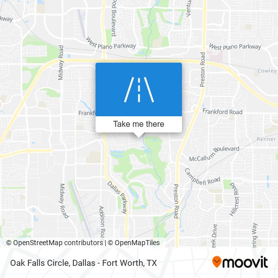Oak Falls Circle map