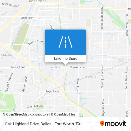Mapa de Oak Highland Drive