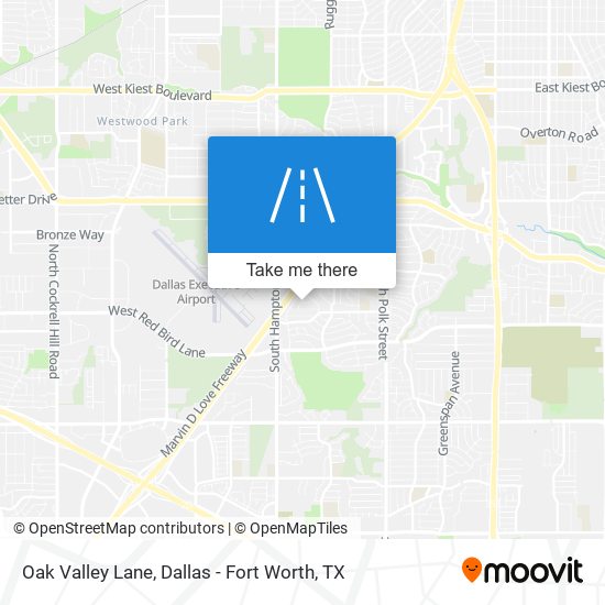 Oak Valley Lane map