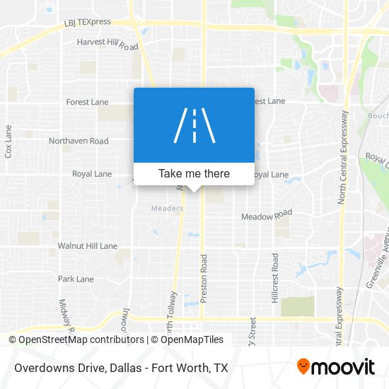 Overdowns Drive map