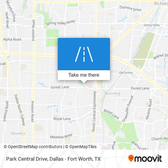 Park Central Drive map