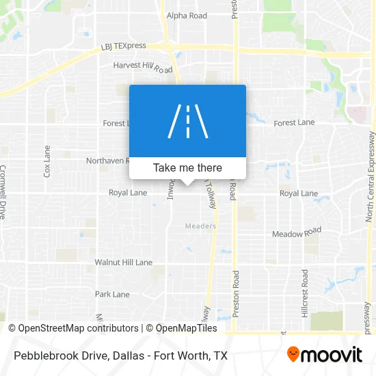 Pebblebrook Drive map