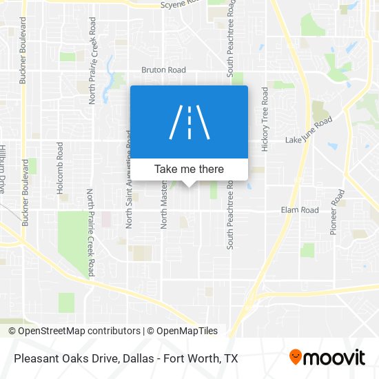 Mapa de Pleasant Oaks Drive