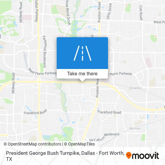 Mapa de President George Bush Turnpike